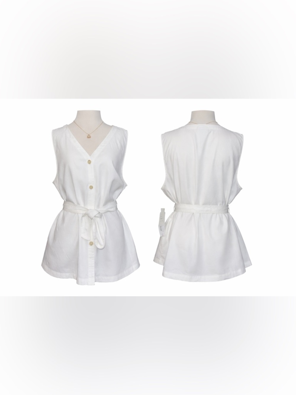 💐🤍Liz Claiborne White Button Down Blouse | Size L | NWT - Picture 2 of 7